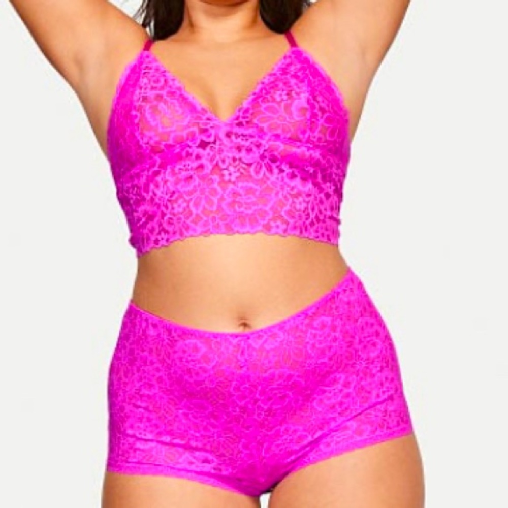 Victoria secret lace top & boy short